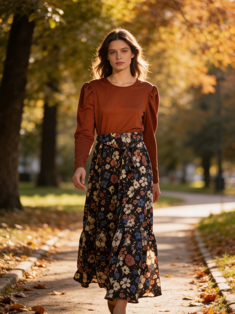 Floral Tiered Maxi Dress - Black Multi